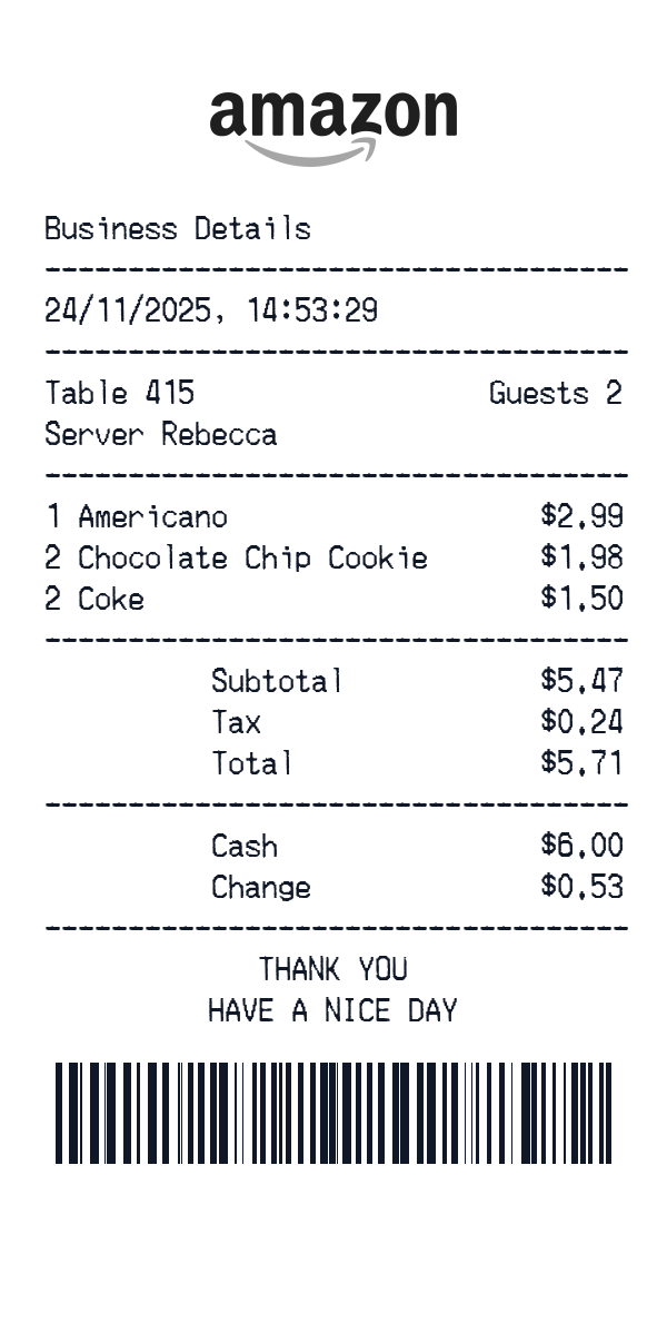 Free Amazon Receipt Generator - ReceiptGenerate.com