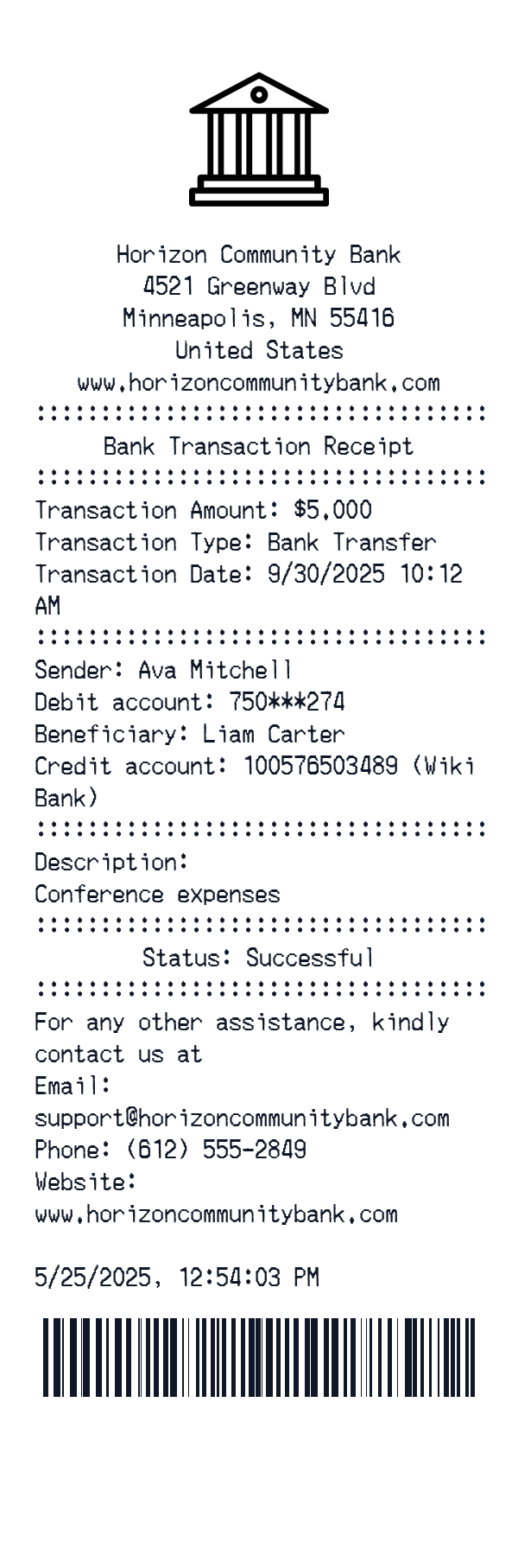 Generate Bank Transaction Receipt thumbnail