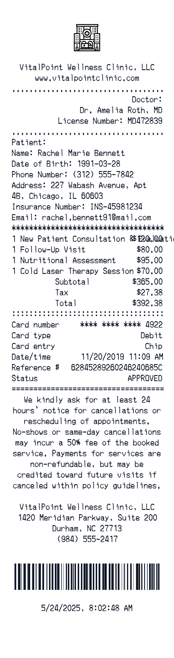 Generate Clinic Receipt thumbnail