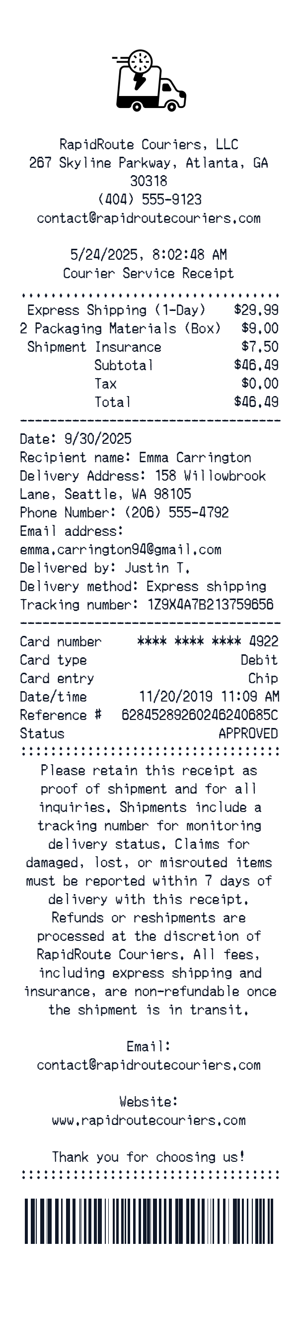 Generate Courier Service Receipt thumbnail
