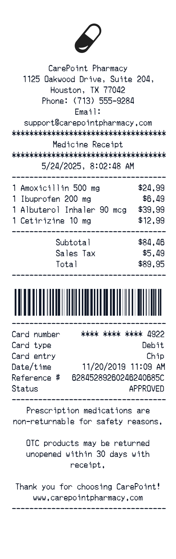 Generate Medicine Receipt thumbnail