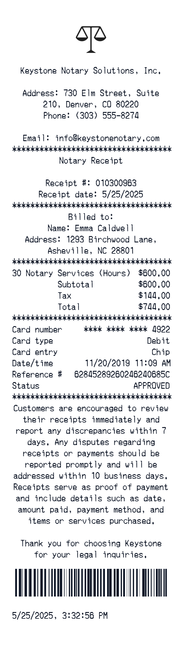 Generate Notary Receipt thumbnail