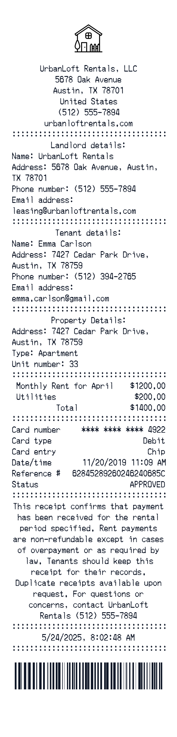 Generate Rent Payment Receipt thumbnail