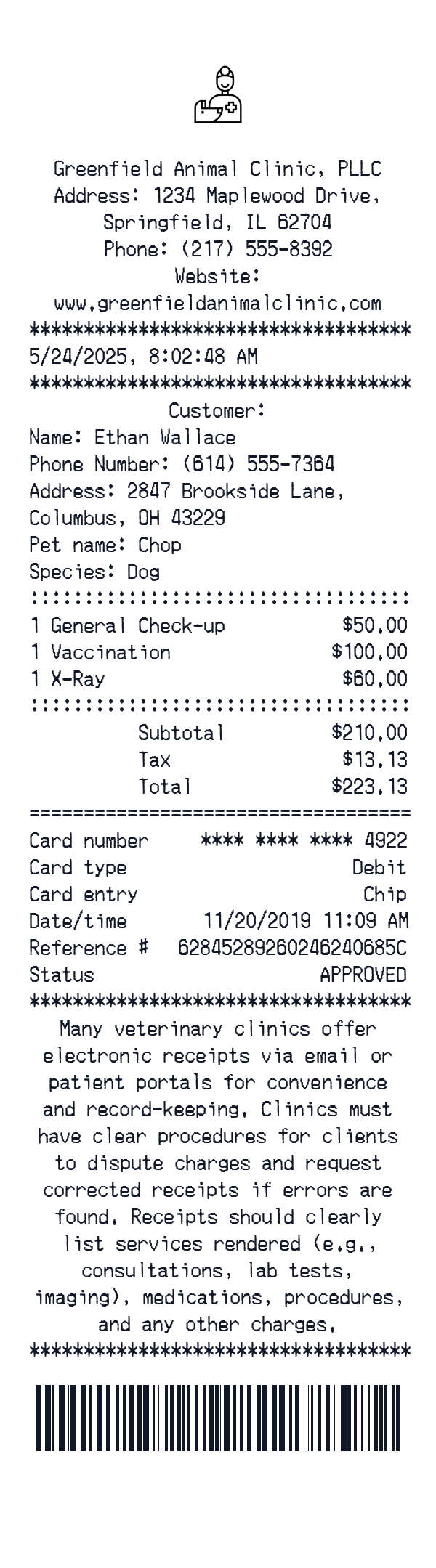 Generate Vet Receipt thumbnail