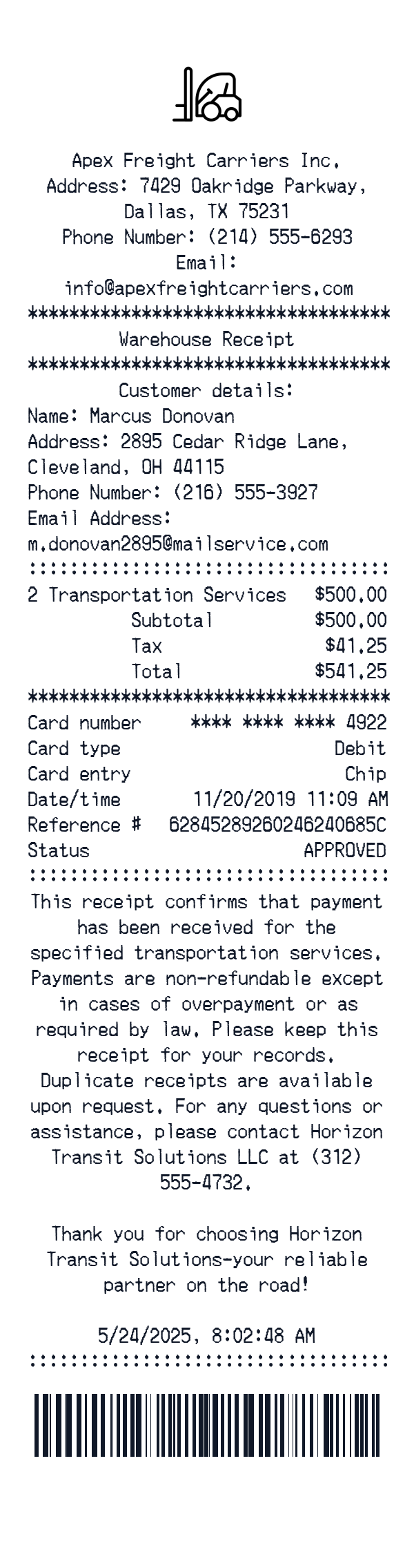 Generate Warehouse Receipt thumbnail